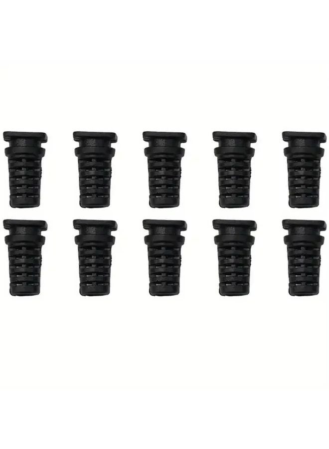 10pcs Black Heavy Duty Plastic Cable Connector Sleeves Cord Protectors Extension Cord Caps - Image 1
