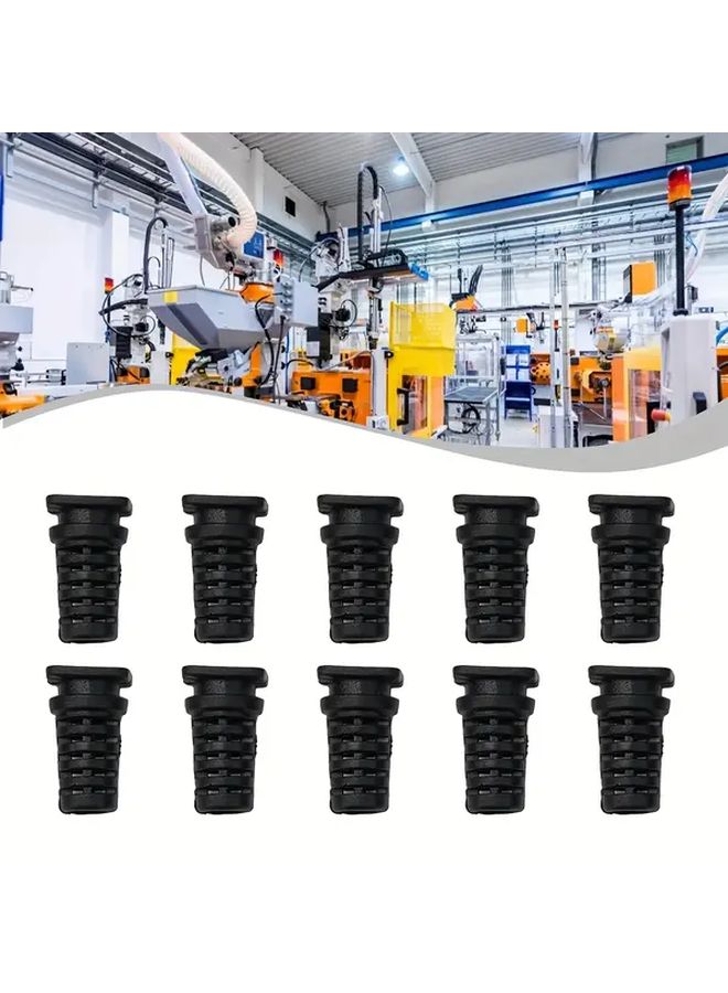 10pcs Black Heavy Duty Plastic Cable Connector Sleeves Cord Protectors Extension Cord Caps - Image 4