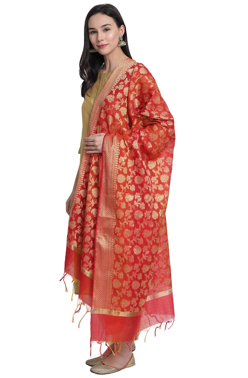 Janasya Indian Women's Gold Solid Festive Wear Kurta Set for Women - Image 3