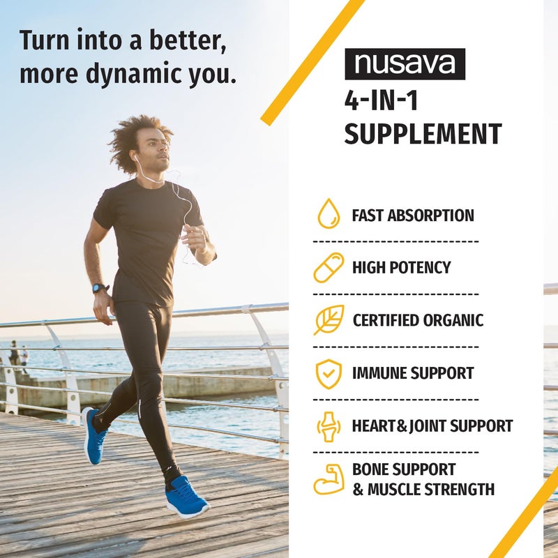 nusava (2 Pack) Organic Vitamin D3 K2 Drops with MCT Oil, Omega 3, 5000 IU - Vitamin D Liquid, No Fillers, Non-GMO D3 for Body’s Defenses and Faster Absorption, Unflavored, 2 Fl Oz - Image 2
