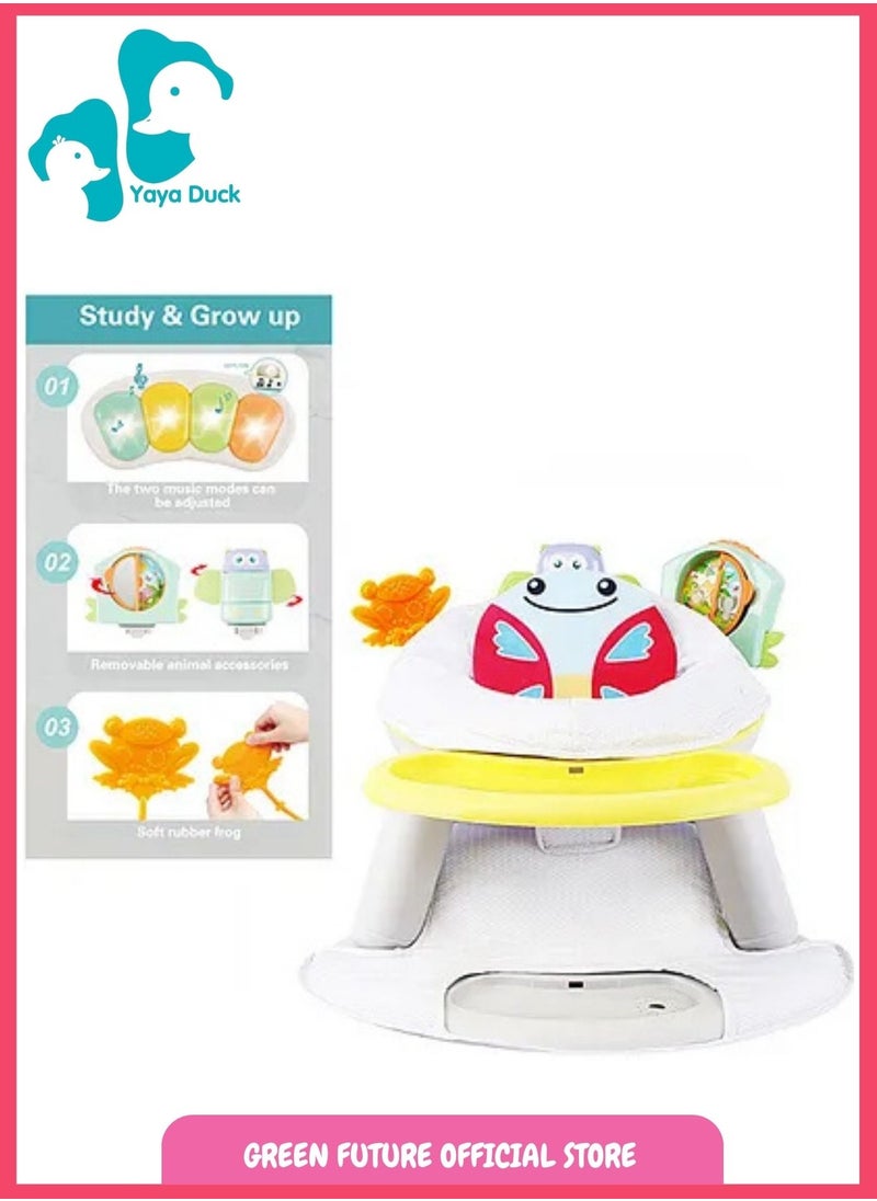 Yaya Duck Babylove - Baby Feeding Chair with Activity Center | Toddler Booster Seat with Interactive Toys and Musical Pedal | 2-in-1 Dining and Play Seat - Image 1