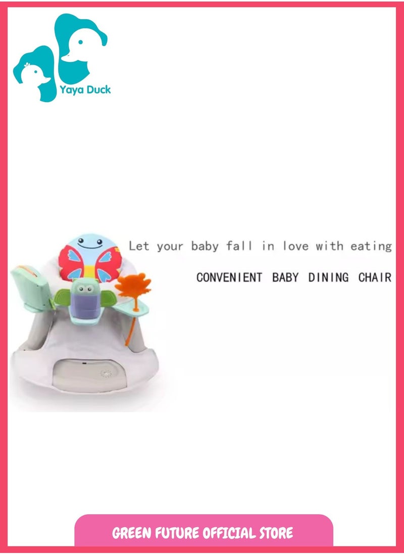 Yaya Duck Babylove - Baby Feeding Chair with Activity Center | Toddler Booster Seat with Interactive Toys and Musical Pedal | 2-in-1 Dining and Play Seat - Image 1