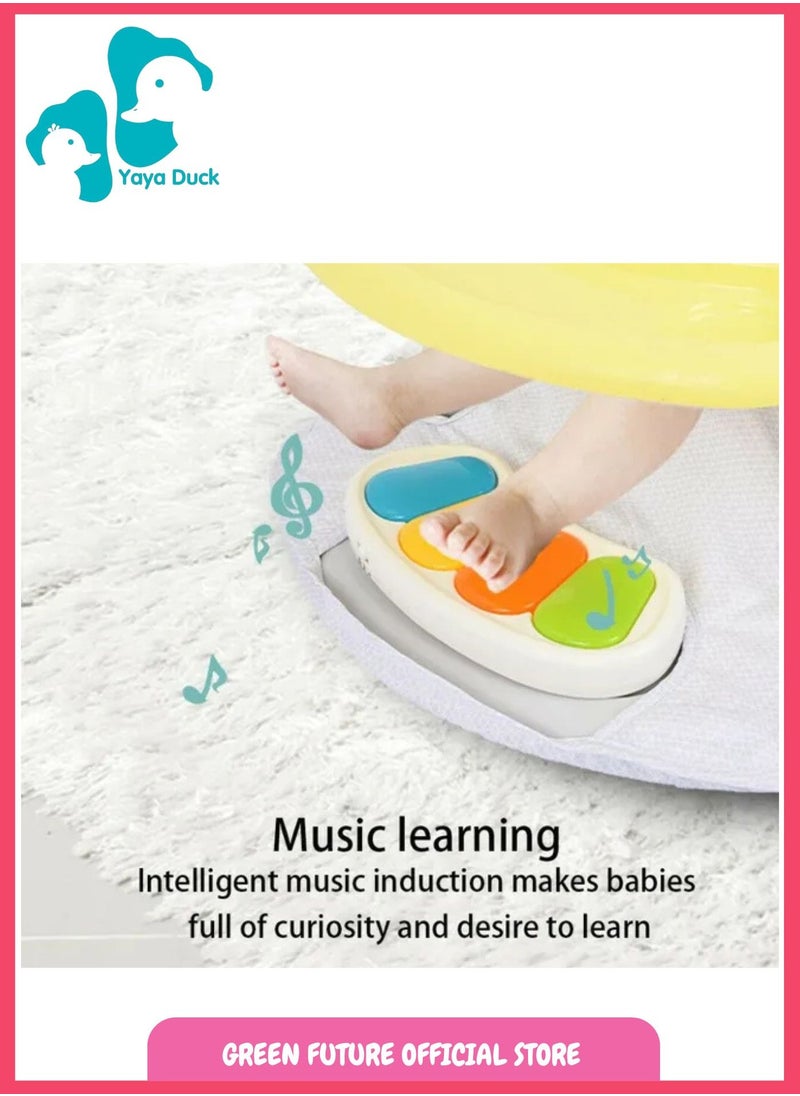 Yaya Duck Babylove - Baby Feeding Chair with Activity Center | Toddler Booster Seat with Interactive Toys and Musical Pedal | 2-in-1 Dining and Play Seat - Image 1