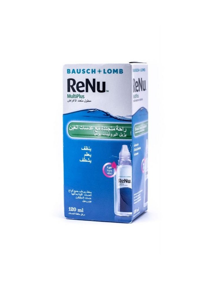 Renu Multiplus Multi-Purpose Contact Lens Solution 120ml  - Image 2