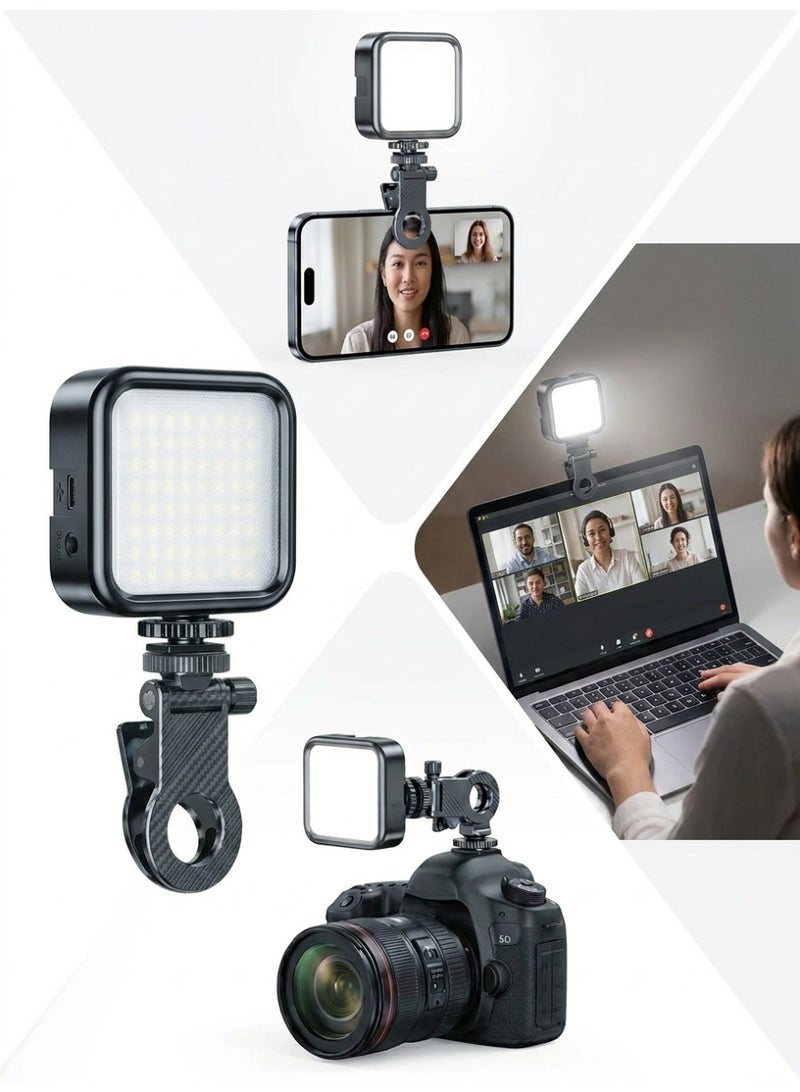 Portable Clip-On LED Video Light with 3 Color Temperatures & Adjustable Brightness for Phone Laptop Camera - Image 2