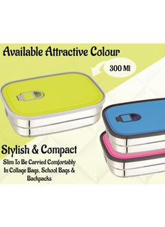 Nabhya Nabhya Brazil Mini Stainless Steel Tiffin Box for Kids, Vacuum Hole with Airtight Leak Proof Lunch Box | Keeps Food Warm & Fresh | Meal Lunch Box for School, Boys & Girls-300ml  - Image 4