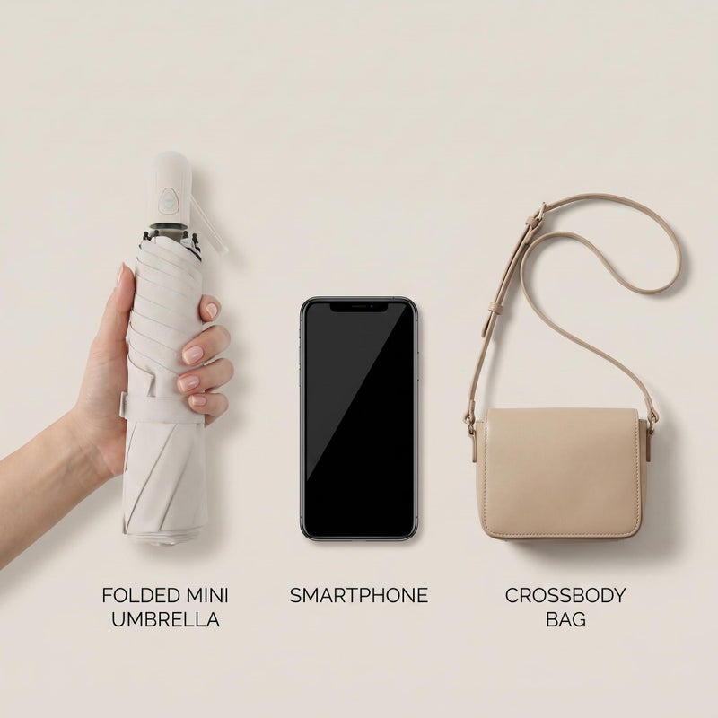 Mini Travel Umbrella, UPF 50+ UV Sun Protection - Image 2