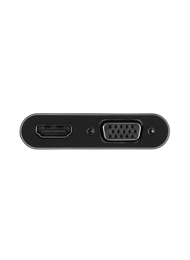 Datazone 2-In-1 USB-A To HDMI And VGA Adapter HUB Grey - Image 3