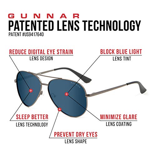 GUNNAR Sunglasses - Maverick, Gunmetal, Sun Lens - Blue Light Blocking & For Outdoor Screen Viewing - Image 3