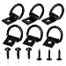 DODHEG DRing Tie Down Anchors 14 inch Heavy Duty D Ring with Screws Surface Mount Hooks for Truck Trailer Camper Warehouse Garage Boat Surface Mount Hooks 6Piece Set Black - Image 2
