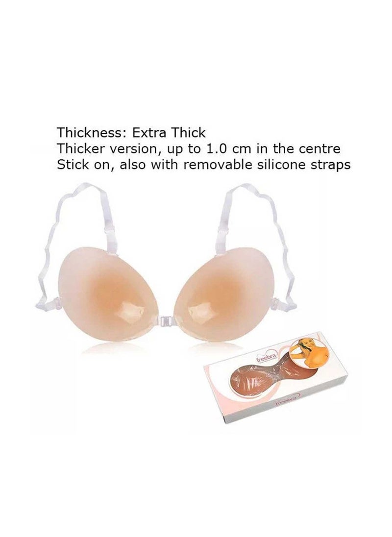 Caprisious - Strapless Silicone Bra Sticky Bra Invisible Lift up Backless Bra Adhesive Push up Bra Front Closure Plus Size F Bra Cup Self Adhesive Invisible Bra Breast Lingerie for Ladies Women - Image 1