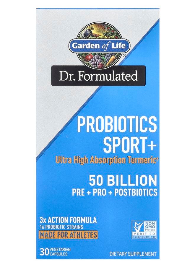 Garden of Life Probiotics Sport+ 50 Billion 30 Vegetarian Capsules 