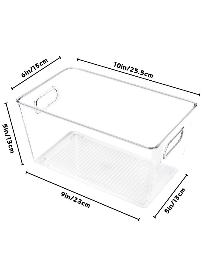 ماكدو منظم تكديس شفاف مكون من 6 قطع مع غطاء فوضى ثلاجة المطبخ غير مرئية في ثوانٍ! تصميم محمول يوفر مشاكل التخزين في الخزانة / الخزانة / الحمام - Image 3