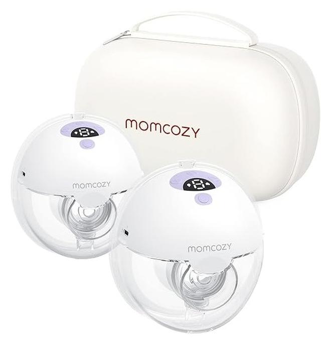 Momcozy M5 Wearable Hands-Free Breast Pump for Breastfeeding Mothers, Portable Electric Breast Pump with Fast Charging, 3 Suction Modes & 9 Intensity Levels, Baby Mouth Technology & Micro-Vibration for Painless Pumping, Memory Mode & Auto Shut-Off, Perfect Gift (2 Pack – Purple) - Image 1