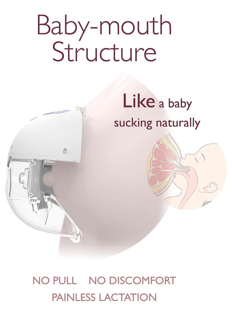 مام كوزي موموكوزي مضخة ام 5 يمكن ارتداؤها بدون استخدام اليدين للأمهات، هدية (2 قطعة، ارجواني) - Image 2