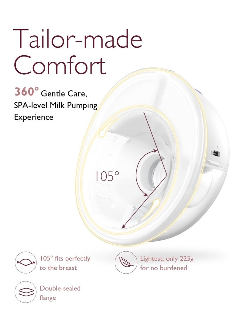 مام كوزي موموكوزي مضخة ام 5 يمكن ارتداؤها بدون استخدام اليدين للأمهات، هدية (2 قطعة، ارجواني) - Image 4