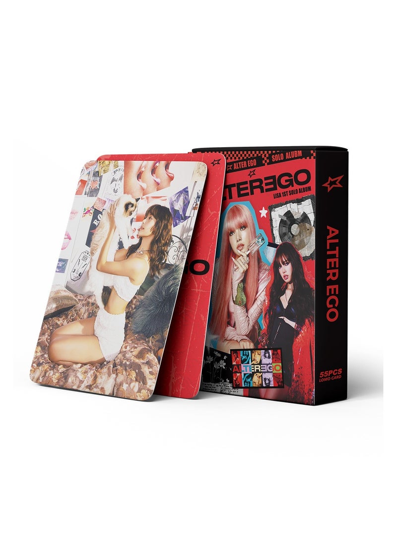 NIBEMINENT 55 Pcs Kpop LISA ALTEREGO Lomo Cards Card For Fans Collection Gifts - Image 2