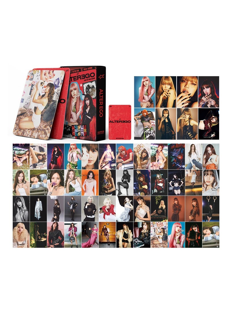 NIBEMINENT 55 Pcs Kpop LISA ALTEREGO Lomo Cards Card For Fans Collection Gifts - Image 1