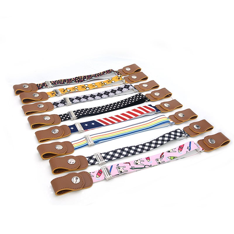 Children'S Elastic Belt Buckle Baby Boys And Girls Small Belt - Image 5
