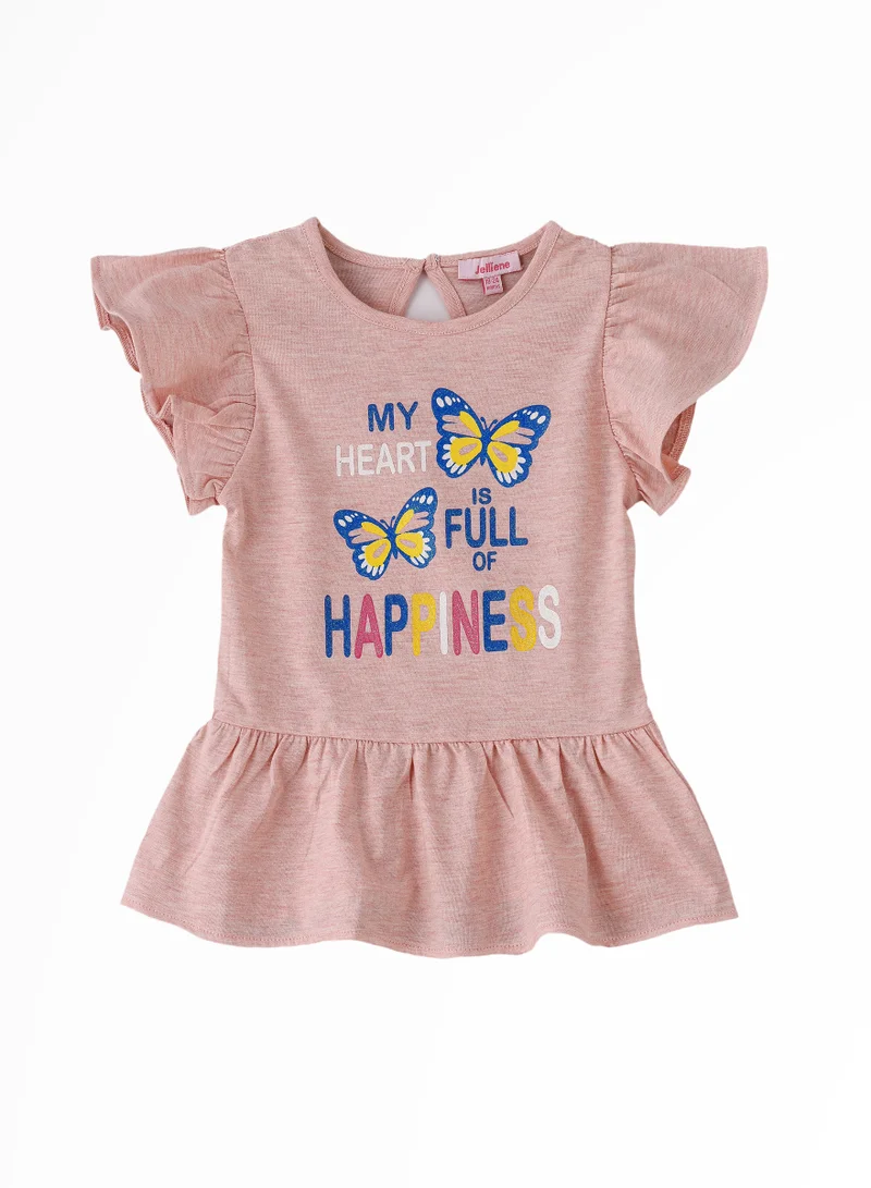 Jelliene Sunshine Squad: Girls' Comfy Cotton Tees Playful & Summer Fun