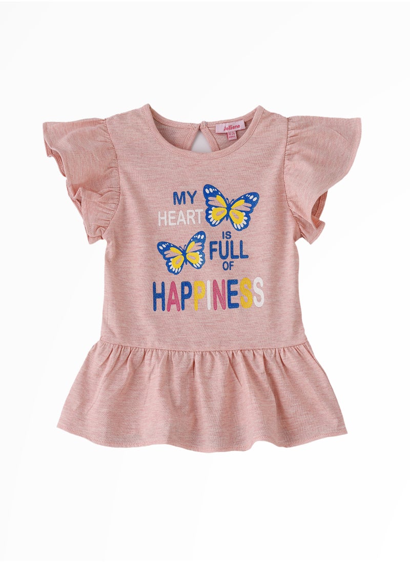 Jelliene Sunshine Squad: Girls' Comfy Cotton Tees Playful & Summer Fun  - Image 1