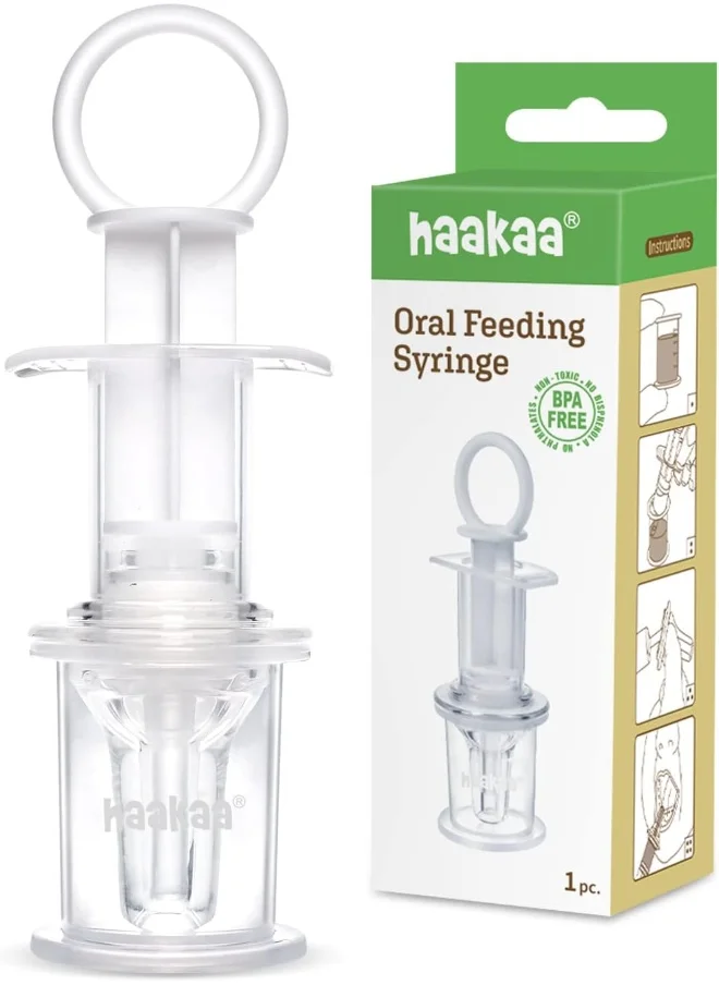 هاكا Baby Oral Feeding Liquid Medicine Dispenser Syringe