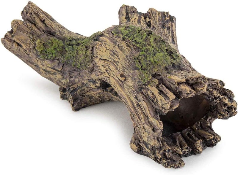 hygger Small Aquarium Ornament Poly Resin Wood Trunk Log Fish Tank Decoration for up to 20 Gallon Tank Betta Fish Accessories Hideout Cave(Tree Log) - Image 1