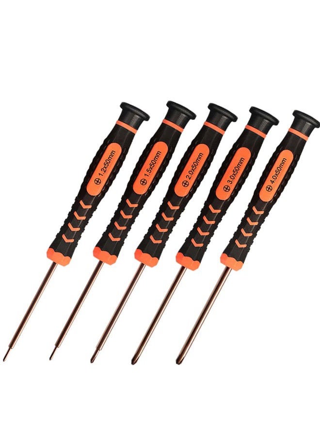 TECKMAN Small Phillips Screwdriver Set,TECKMAN 5 Piece Repair Tools Kit for Steam Deck with 1.2mm,1.5mm,2.0mm,3.0mm,4.0mm The Most Commonly Used Phillips Screwdrivers - Image 1