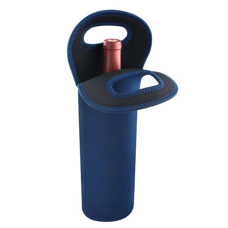 Linkidea Wine Bottle Travel Carrier Cooler Bag Wine Carrying Tote Picnic Cooler Water Drinks Beer Insulated Neoprene Hand Bag for Travel with Secure Carry Handle Blue Blue XLarge Modern