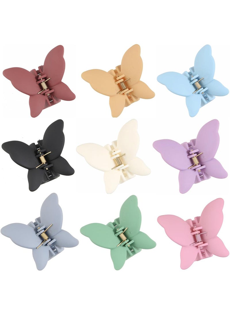 ALIMITOPIA ALIMITOPIA Butterfly Hair Claw Clip Non Slip Matte Hairpin Barrette Headdress Bobby Pins Headwear Hair Jaw Clamp Clip Accessories for Women Girl Thick Thin HairMedium 27 inches9pcs 