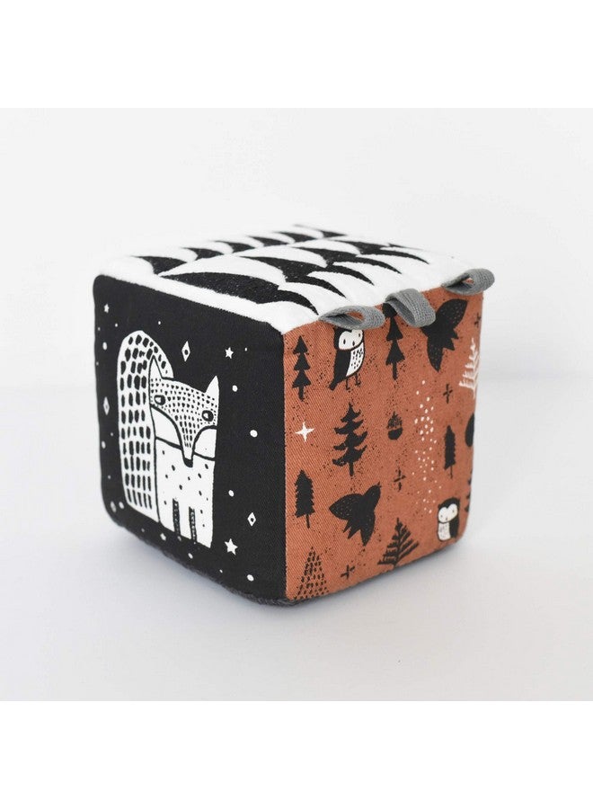 وي جاليري مكعبات ناعمة، وودلاند - لعبة تحفيز حسي للأطفال، تباين عالي للرؤية، نسيج عضوي، رفرف مجعد، ملمس، علامات للإمساك، نشاط وقت البطن للأطفال من سن 0-3-6-9-12-24 شهرًا - Image 1