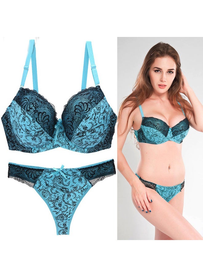 Source Manufacturer Women's Bra Set Lace Printed Color Matching Underwear Large Size Underwear Set Dropshipping