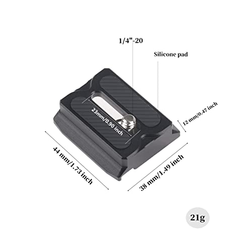 FocusFoto Upper Quick Release Baseplate QR Plate for DJI Ronin RS3 Mini & RS4 Mini Gimbal Stabilizer, Compatible with RS2 RSC2 RS3 Pro RS4 Pro Arca-Swiss Standard Camera Tripod Ballhead - Image 3