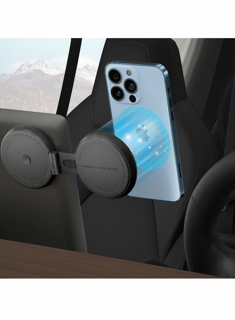 Car Phone Holder with Adjustable Magnetic Mount, 360° Rotation for Tesla Model 3/ X/ Y/ S, iPhone 12/13/14 and More
