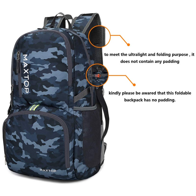 MAXTOP 40/50L Lightweight Packable Backpack for Hiking Traveling Camping Water Resistant Foldable Outdoor Travel Daypack - Image 5