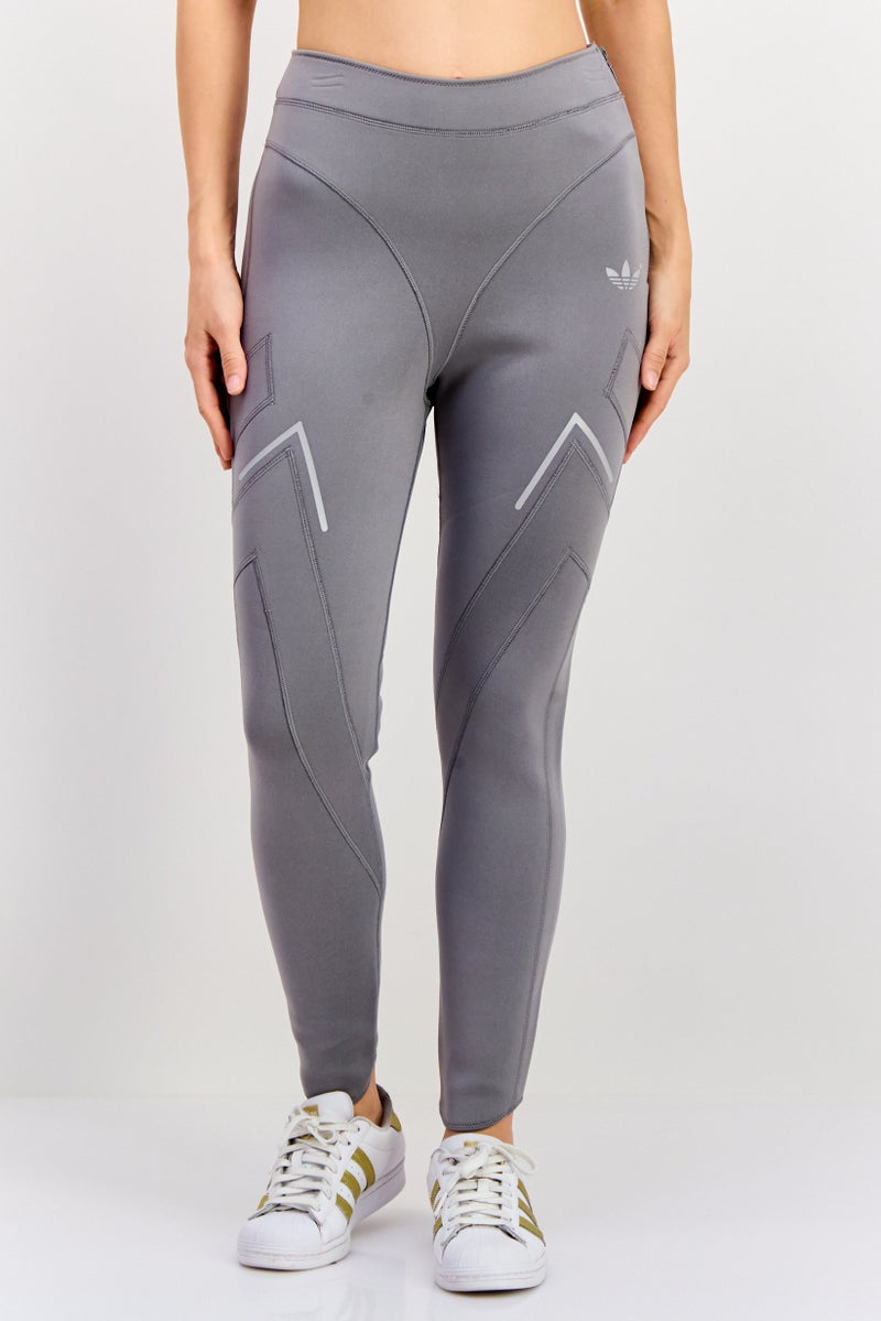 adidas Originals Women Sportswear Fit Pull-On Training Leggings, Grey  - Image 1