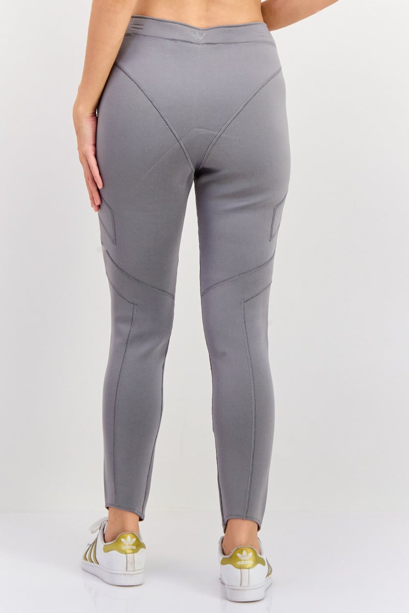 adidas Originals Women Sportswear Fit Pull-On Training Leggings, Grey  - Image 3