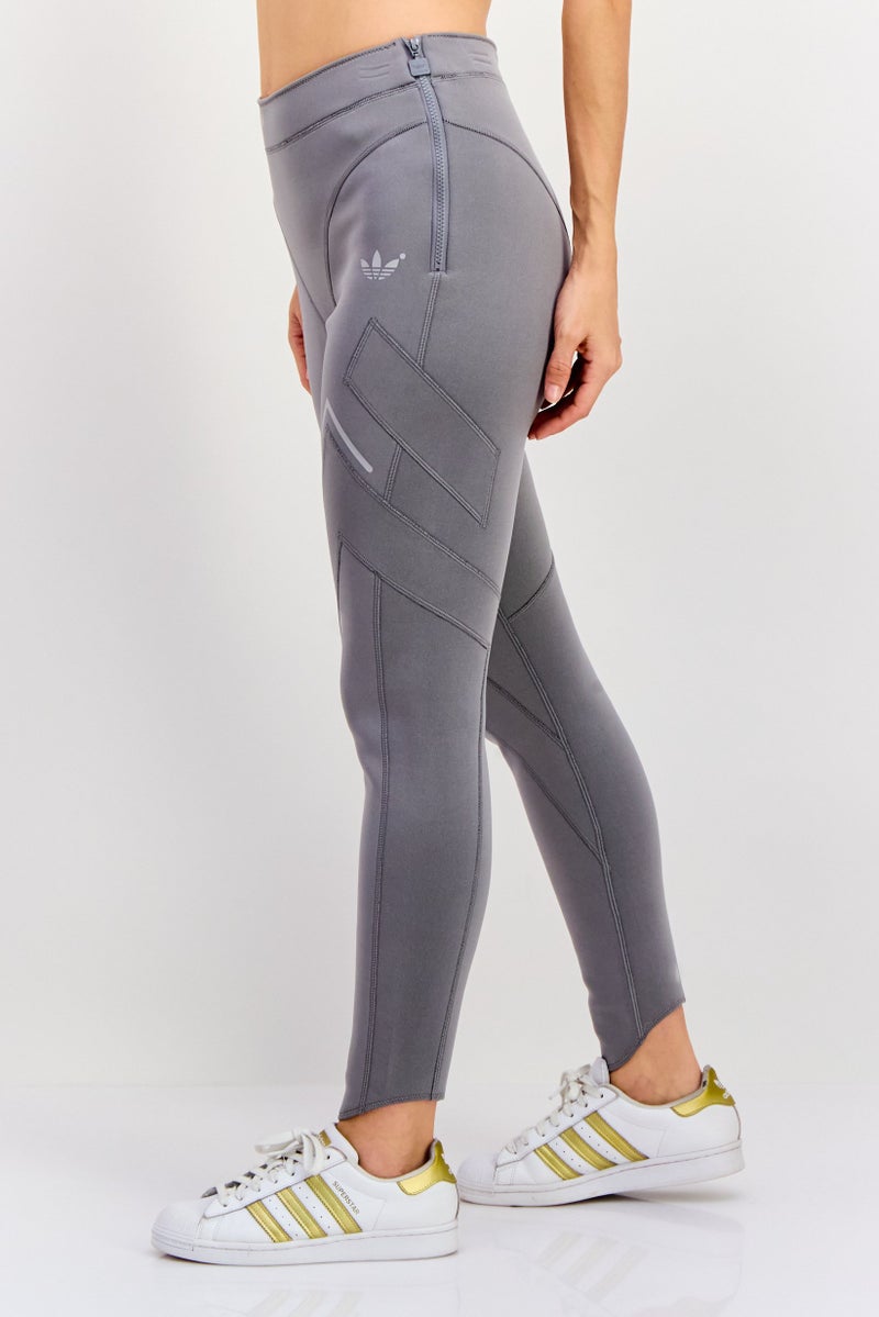 adidas Originals Women Sportswear Fit Pull-On Training Leggings, Grey  - Image 2