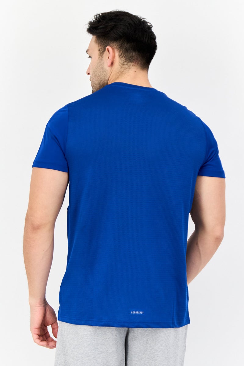 Adidas Men Sportswear Fit Short Sleeves Training T-Shirt, Dark Blue - Image 2