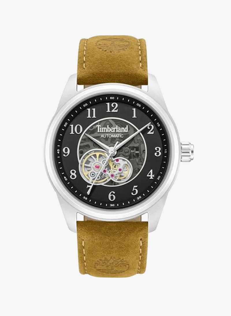تمبرلاند Northbridge Black Dial Leather Strap Automatic Watch for Men, 43mm
