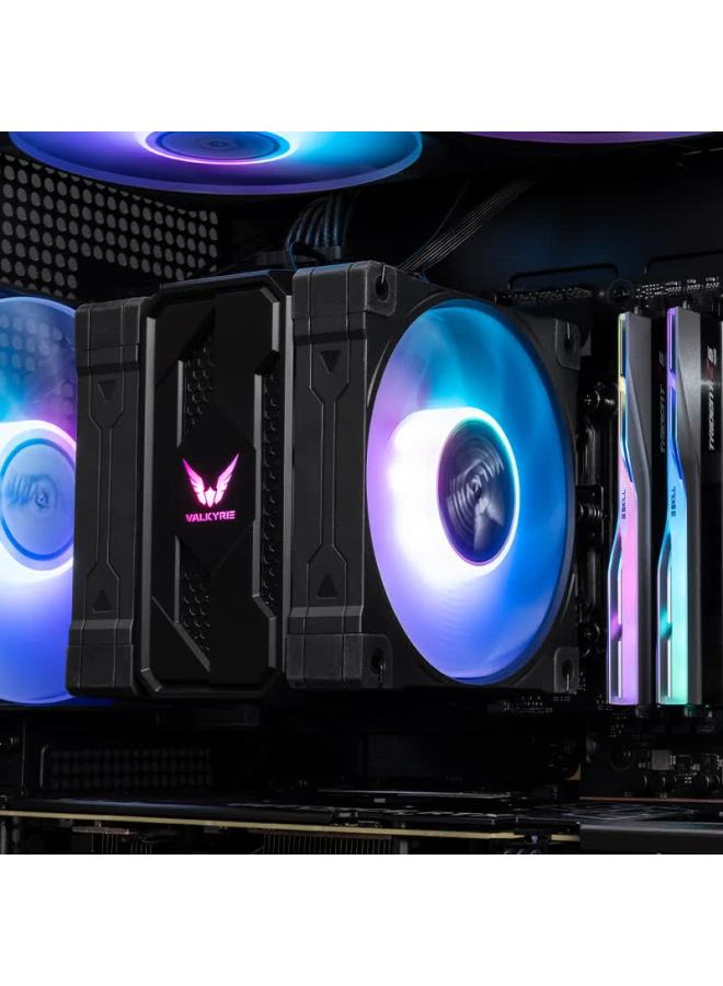 Valkyrie Cl125 Black Vk Cpu Air Cooler, Anti-gravity 6 Heat Pipes, Pure Copper Base, Supports Lga1700 Am5, Argb Lighting Effects - Image 4