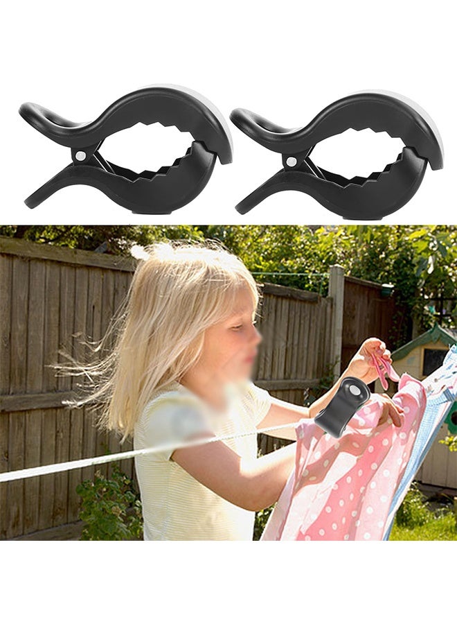 4 Pack Black Stroller Blanket Clips, Universal Plastic Clamps for Car Seat Cover Nursing Cover Pram Toys - Image 5