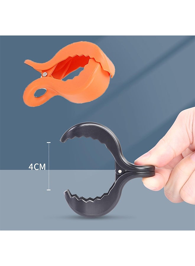 4 Pack Black Stroller Blanket Clips, Universal Plastic Clamps for Car Seat Cover Nursing Cover Pram Toys - Image 2