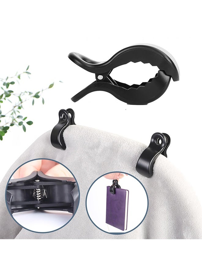 4 Pack Black Stroller Blanket Clips, Universal Plastic Clamps for Car Seat Cover Nursing Cover Pram Toys - Image 3