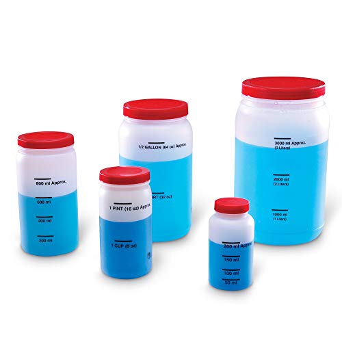 Learning Resources Measuring Jars - 5 Pieces, Grades K+| Ages 5+ Measurement Tools, Math and Science Classroom Supplies, Liquid Measurement and Equivalencies - Image 5