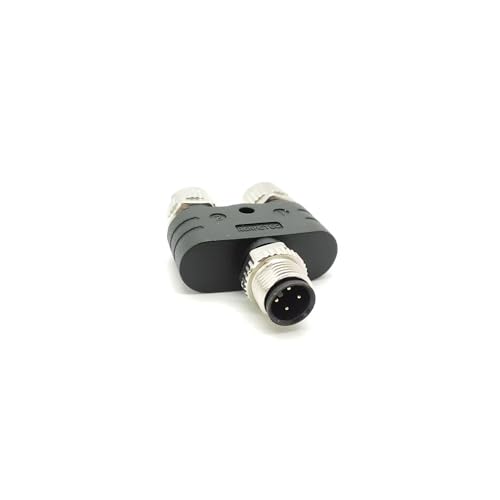 Elecbee M12 Y Connector 4 Pin Male to Female A Code Unshiled Adapter Waterproof Female to Male 4 Pin M12 Waterproof Connector (1) - Image 1