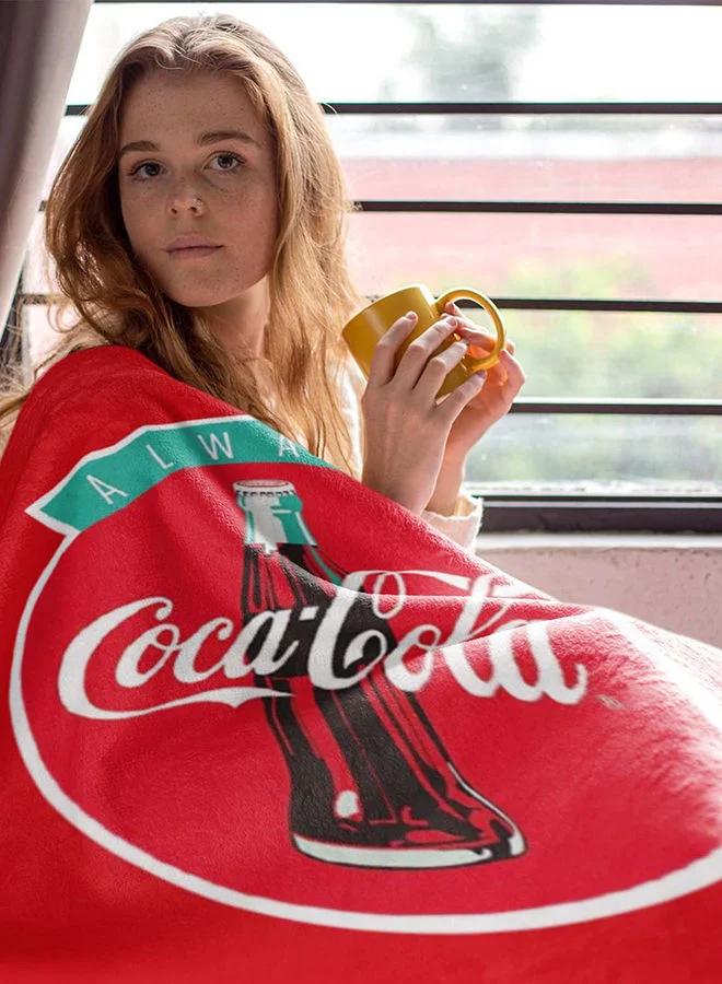 Trucare  Coca Cola Flannel All-Season, Ultra Soft, Fade Resistant Blanket for Kids  | Best Price UAE