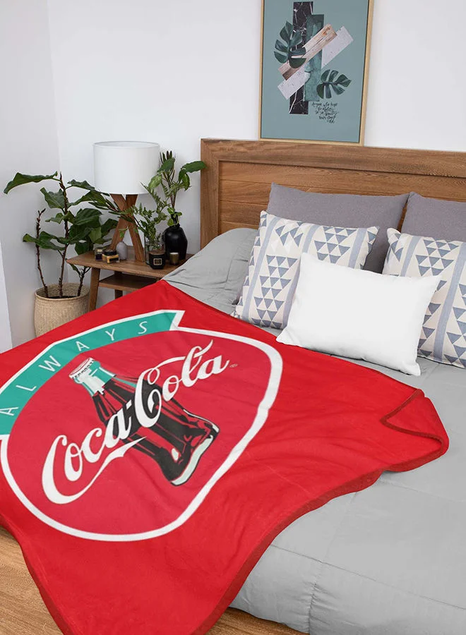 Trucare  Coca Cola Flannel All-Season, Ultra Soft, Fade Resistant Blanket for Kids  | Best Price UAE