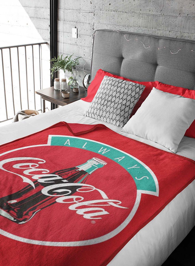 Coca-Cola Coca Cola Flannel All-Season, Ultra Soft, Fade Resistant Blanket for Kids  - Image 1