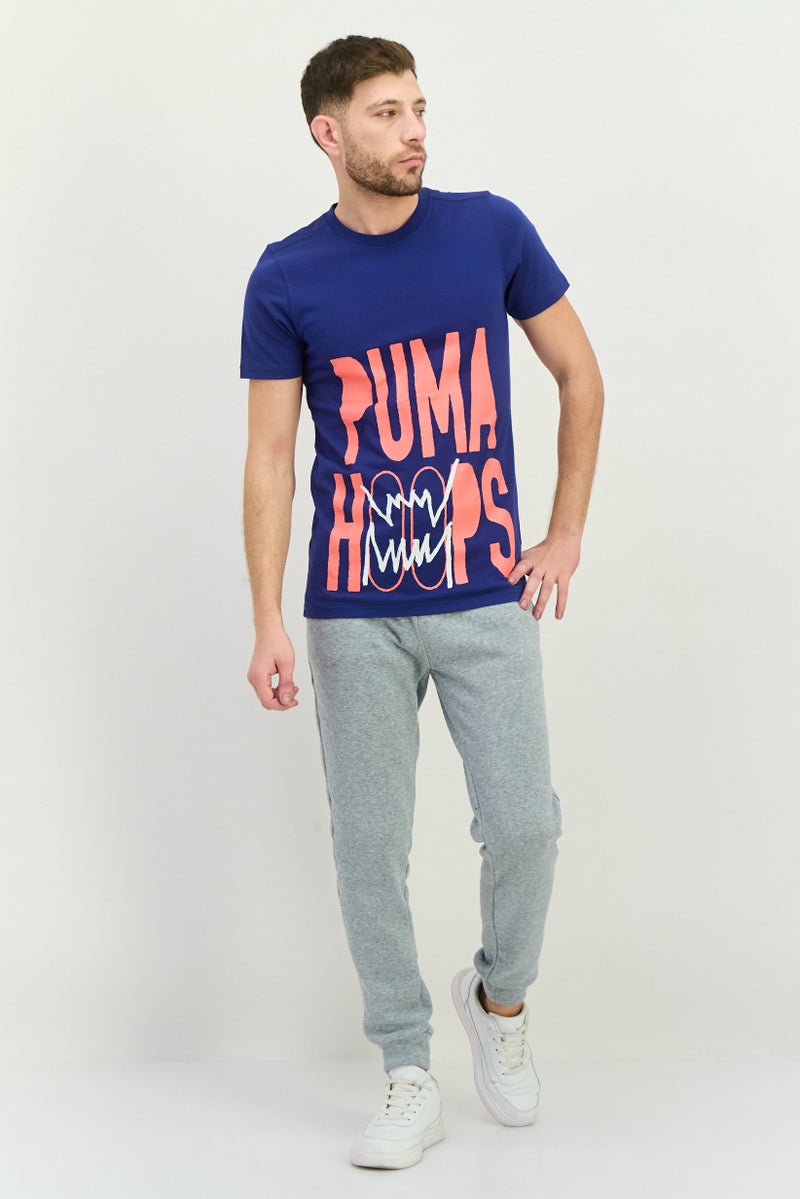 PUMA Men Sportswear Fit Short Sleeves Outdoor T-Shirt, Blue - Image 4